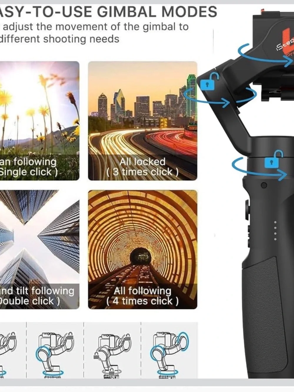 Gimbal Stabilizer for Action Cameras